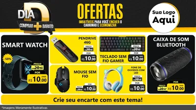 Modelo de TV para TV Horizontal com o tema Dia D Mais Economia para Informática