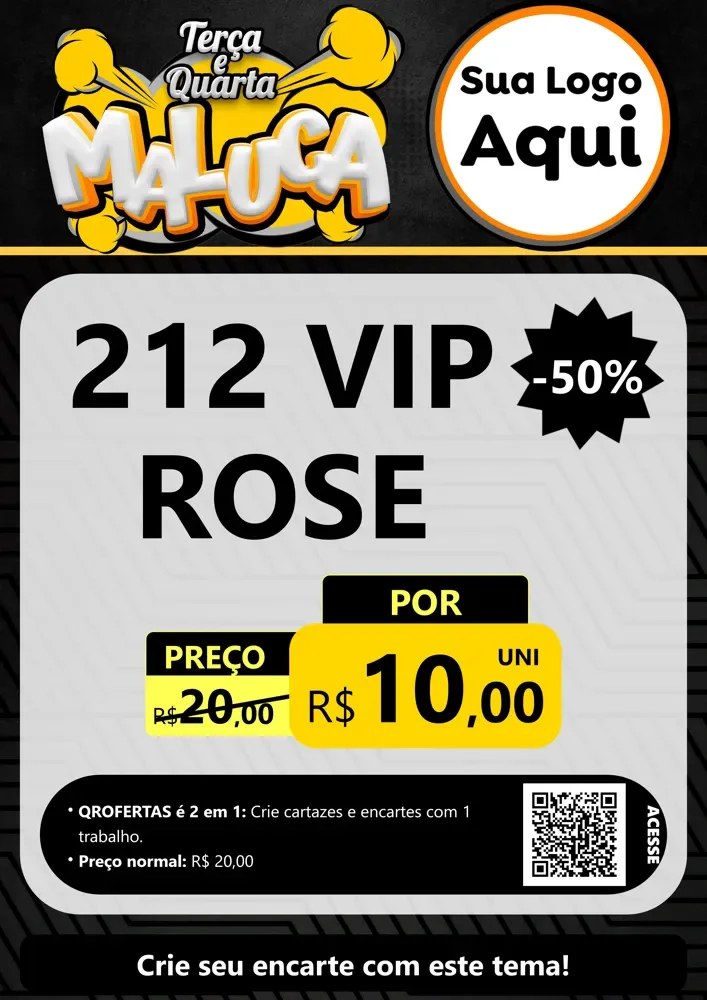Modelo de Cartaz para Cartaz A4 Vertical com o tema Terça e Quarta Maluca para Perfumes