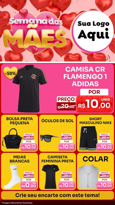 Modelo de Rede Social para Stories com o tema Semana Das Mães para Roupas e acessórios