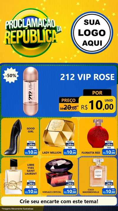 Modelo de Rede Social para Stories com o tema Proclamação da República para Perfumes