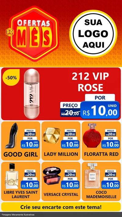 Modelo de Rede Social para Stories com o tema Ofertas do Mês para Perfumes