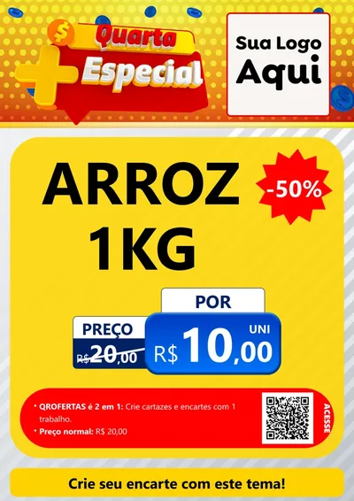 Modelo de Cartaz para Cartaz A4 Vertical com o tema Quarta Mais Especial para Supermercado