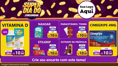 Modelo de TV para TV Horizontal com o tema Super Dia do Consumidor para Farmácia