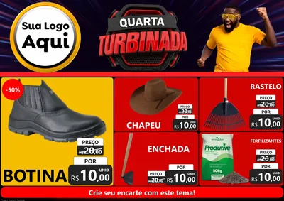 Modelo de Encarte para Encarte A4 Horizontal com o tema Quarta Turbinada para Agropecuária