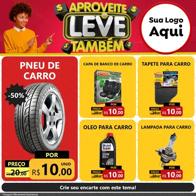 Modelo de Rede Social para Feed Facebook com o tema Aproveite e Leve Também para Auto peças