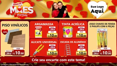Modelo de TV para TV Horizontal com o tema Semana das Mães Premiada para Material para Construção