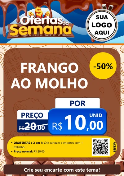 Modelo de Cartaz para Cartaz A4 Vertical com o tema Ofertas da Semana - Páscoa para Restaurante