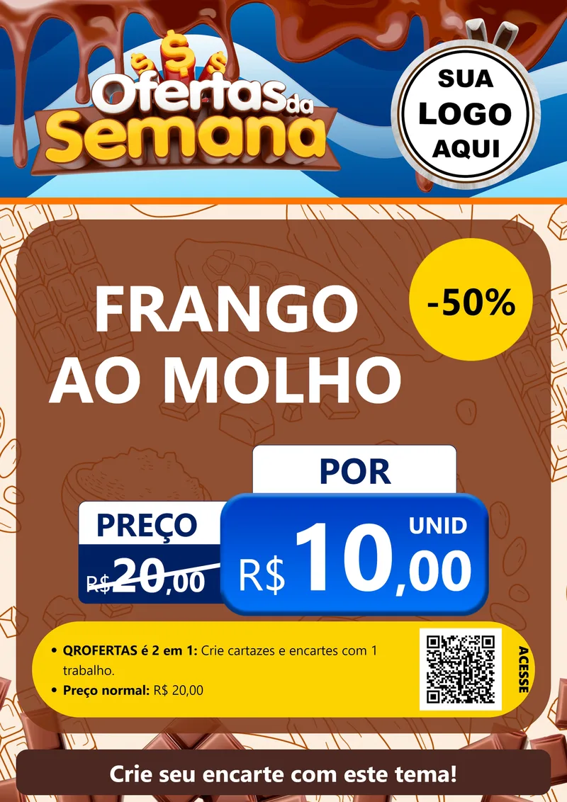 Modelo de Cartaz para Cartaz A4 Vertical com o tema Ofertas da Semana - Páscoa para Restaurante