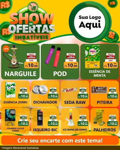 Modelo de Rede Social para Feed Instagram com o tema Show de Ofertas Imbatíveis para Tabacaria