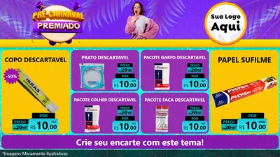 Modelo de TV para TV Horizontal com o tema Pré-Carnaval Premiado para Embalagens