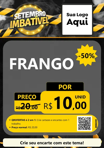 Modelo de Cartaz para Cartaz A4 Vertical com o tema Setembro Imbatível para Assados