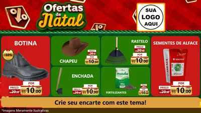 Modelo de TV para TV Horizontal com o tema Ofertas de Natal para Agropecuária