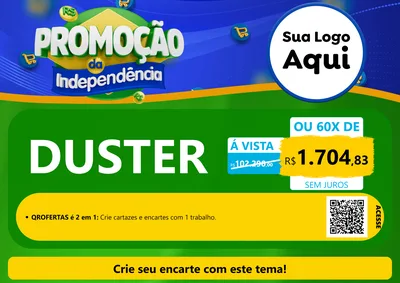 Modelo de Cartaz para Cartaz A4 Horizontal com o tema Promoção da Independência para Concessionaria de Carros