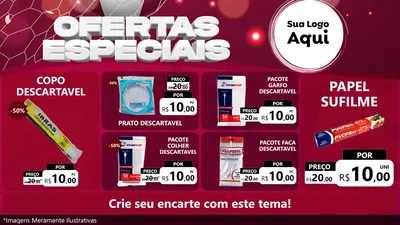 Modelo de TV para TV Horizontal com o tema Ofertas Especiais - Futebol para Embalagens