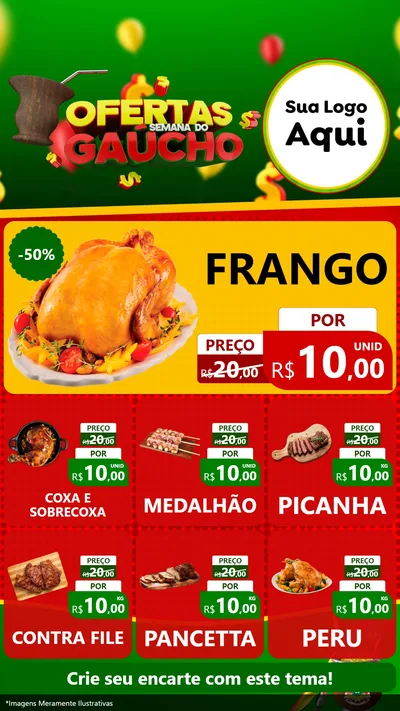 Modelo de Rede Social para Stories com o tema Ofertas Semana Do Gaúcho para Assados