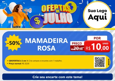 Modelo de Cartaz para Cartaz A4 Horizontal com o tema Ofertas de Julho para Bebês
