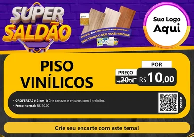 Modelo de Cartaz para Cartaz A4 Horizontal com o tema Material de construção para Material para Construção