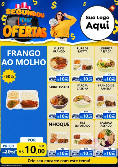 Modelo de Encarte para Encarte A4 Vertical com o tema Segundou de Ofertas para Restaurante