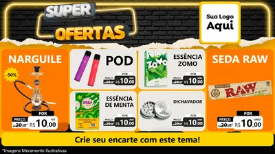 Modelo de TV para TV Horizontal com o tema Super Ofertas para Tabacaria