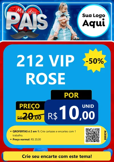 Modelo de Cartaz para Cartaz A4 Vertical com o tema Mês Dos Pais para Perfumes