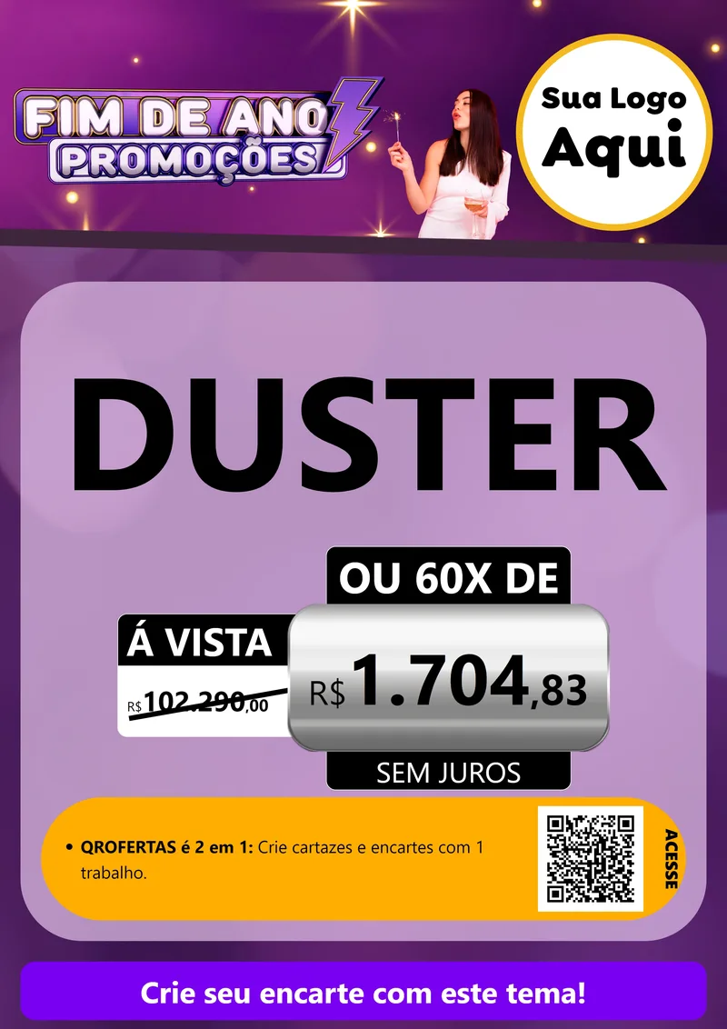 Modelo de Cartaz para Cartaz A4 Vertical com o tema Fim de Ano Promoções para Concessionaria de Carros