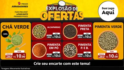Modelo de TV para TV Horizontal com o tema Explosão de Ofertas para Produtos Naturais