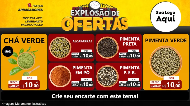 Modelo de TV para TV Horizontal com o tema Explosão de Ofertas para Produtos Naturais