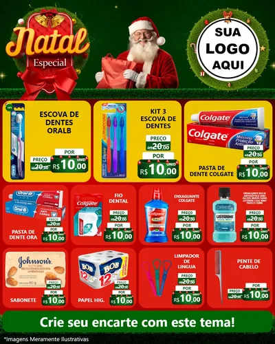 Modelo de Rede Social para Feed Instagram com o tema Natal Especial para Higiene Pessoal