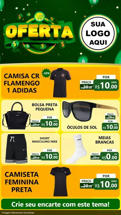 Modelo de TV para TV Vertical com o tema Oferta para Roupas e acessórios