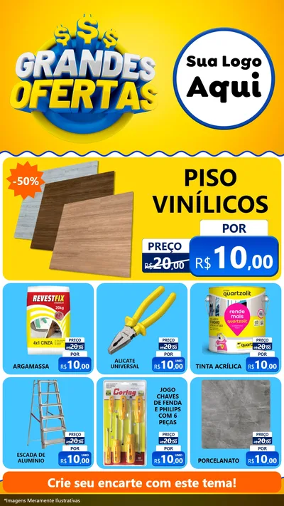 Modelo de Rede Social para Stories com o tema Grandes Ofertas para Material para Construção