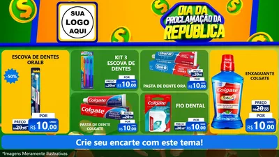 Modelo de TV para TV Horizontal com o tema Dia Da Proclamação da República para Higiene Pessoal