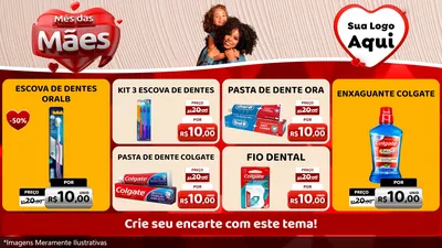 Modelo de TV para TV Horizontal com o tema Mês das Mães para Higiene Pessoal