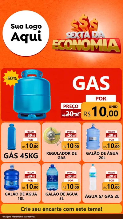 Modelo de Rede Social para Stories com o tema Sexta da Economia para Água e gás