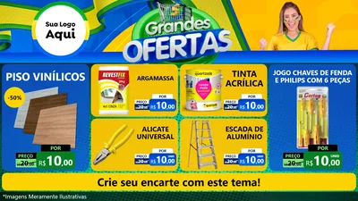 Modelo de TV para TV Horizontal com o tema Grandes Ofertas para Material para Construção