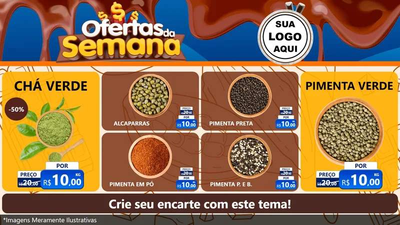 Modelo de TV para TV Horizontal com o tema Ofertas da Semana - Páscoa para Produtos Naturais