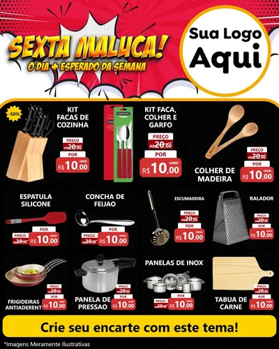 Modelo de Rede Social para Feed Instagram com o tema Sexta Maluca! para Utilidades Domésticas
