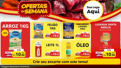 Modelo de TV para TV Horizontal com o tema Ofertas da Semana para Supermercado