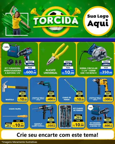 Modelo de Rede Social para Feed Instagram com o tema Torcida para Maquinas e Ferramentas