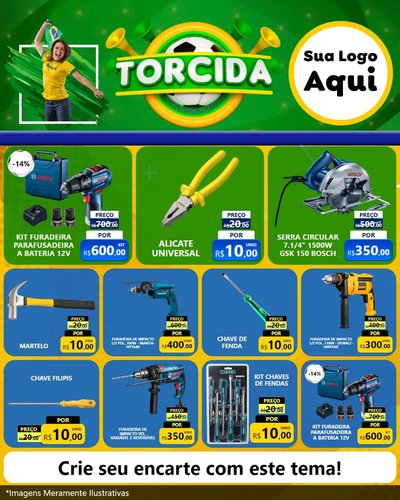 Modelo de Rede Social para Feed Instagram com o tema Torcida para Maquinas e Ferramentas