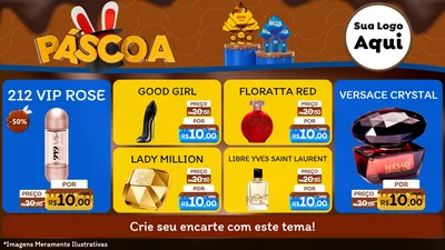 Modelo de TV para TV Horizontal com o tema Páscoa para Perfumes