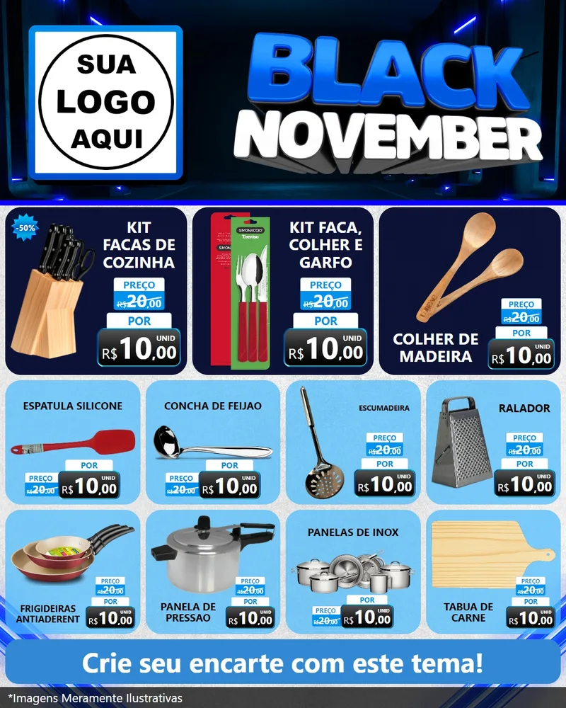 Modelo de Rede Social para Feed Instagram com o tema Black November para Utilidades Domésticas