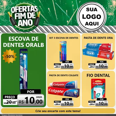 Modelo de Rede Social para Feed Facebook com o tema Ofertas Fim de Ano para Higiene Pessoal