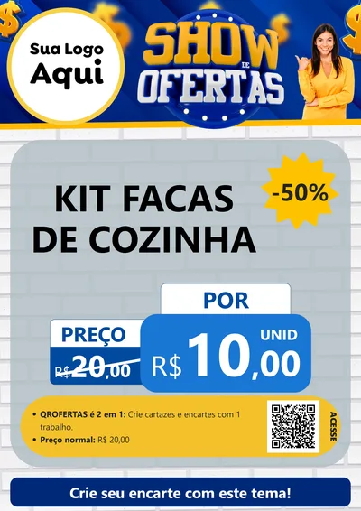 Modelo de Cartaz para Cartaz A4 Vertical com o tema Show de Ofertas para Utilidades Domésticas