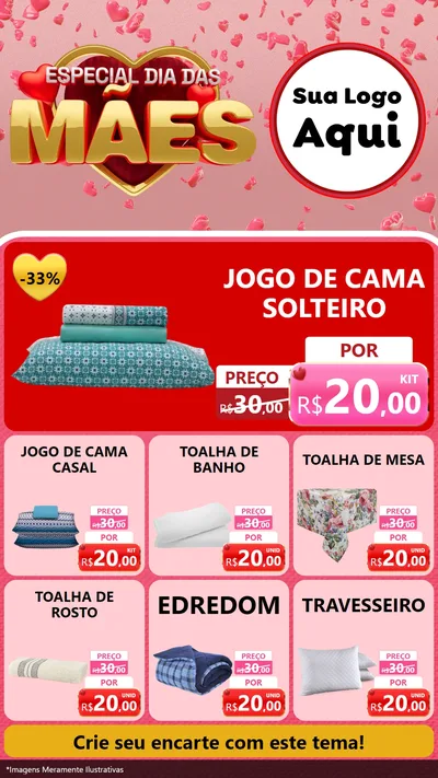 Modelo de Rede Social para Stories com o tema Especial Dia Das Mães para Cama, Mesa e Banho