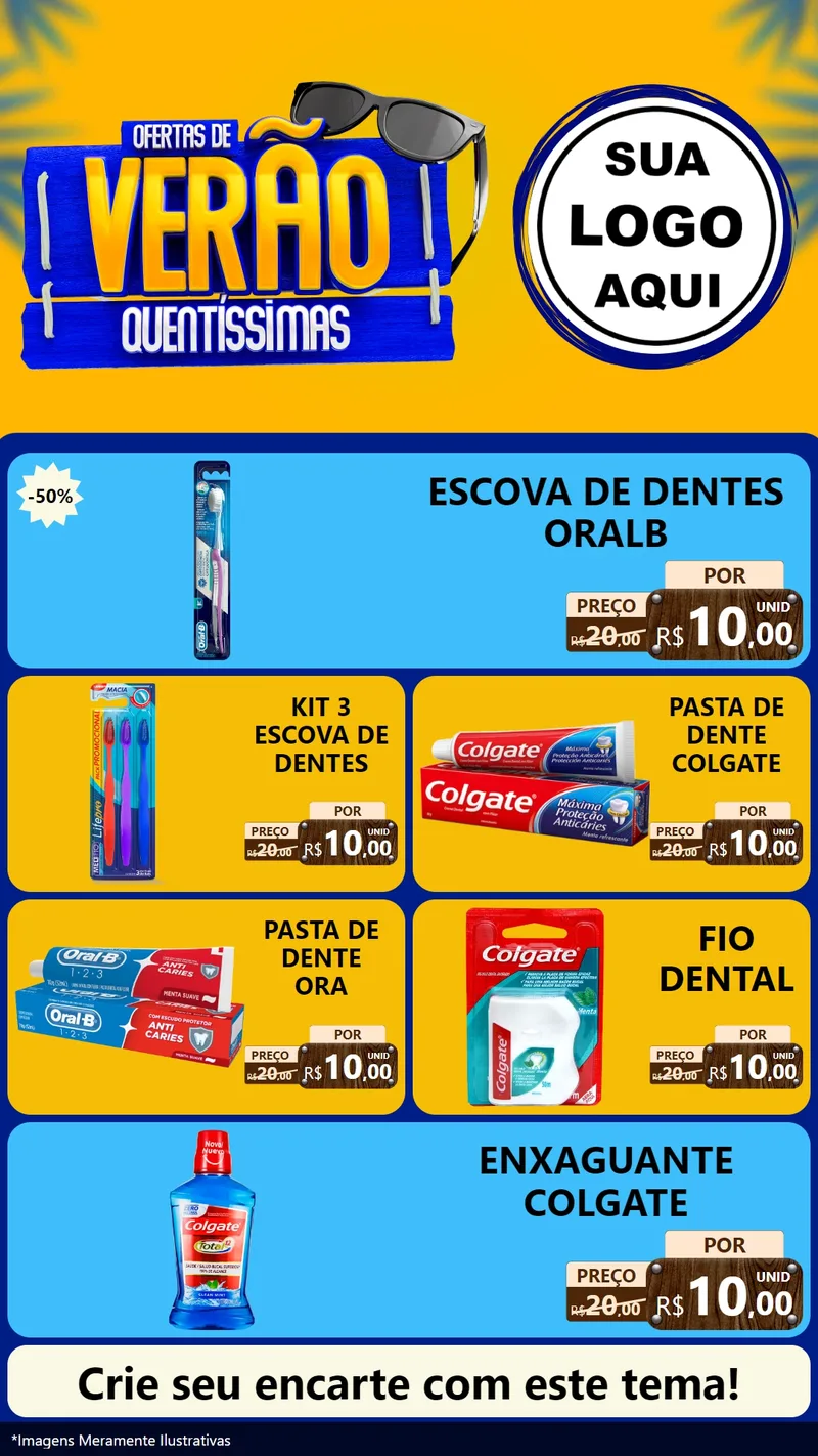 Modelo de TV para TV Vertical com o tema Ofertas de Verão Quentíssimas para Higiene Pessoal