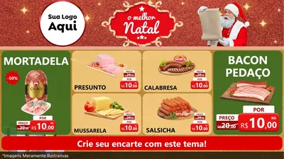 Modelo de TV para TV Horizontal com o tema O Melhor Natal para Frios e Laticínios