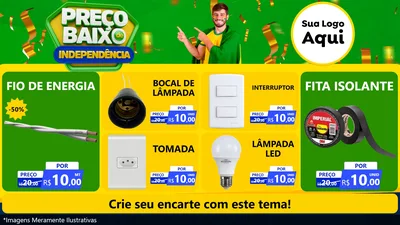 Modelo de TV para TV Horizontal com o tema Preço Baixo de Independência para Materiais Elétricos