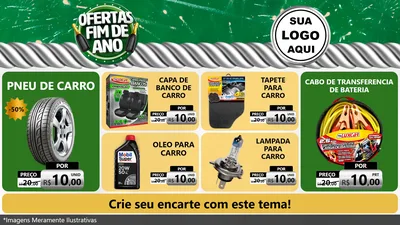 Modelo de TV para TV Horizontal com o tema Ofertas Fim de Ano para Auto peças