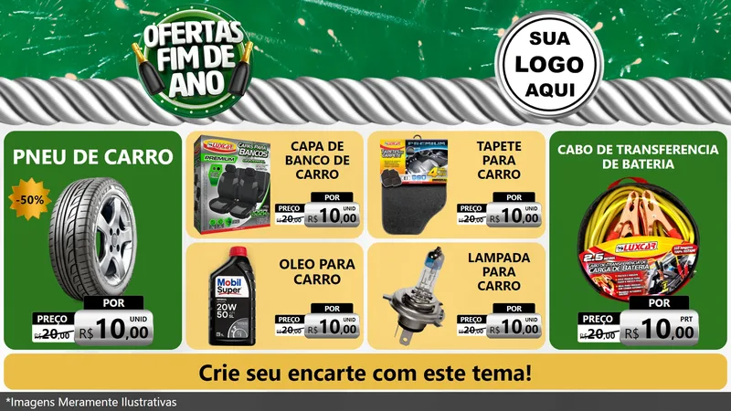 Modelo de TV para TV Horizontal com o tema Ofertas Fim de Ano para Auto peças