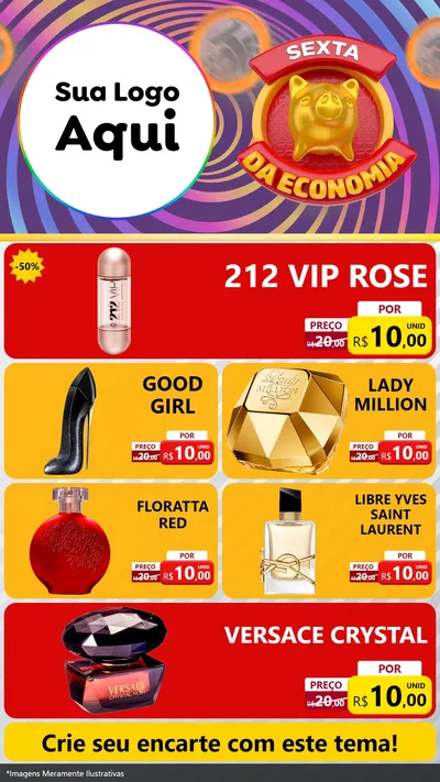 Modelo de TV para TV Vertical com o tema Sexta da Economia para Perfumes